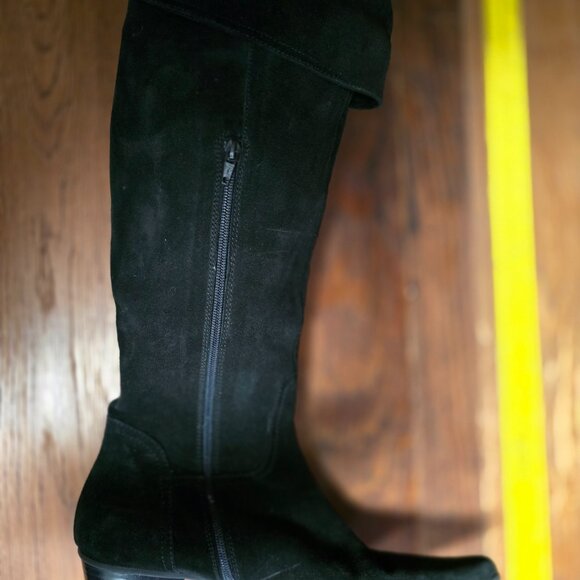 Sundance Point toe over the knee boots Black suede size 41 Narrow Italy made - Picture 5 of 11